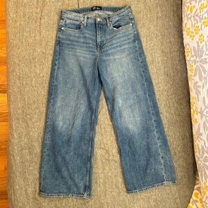 Gap High Rise Wide Leg Medium Blue Women's Jeans